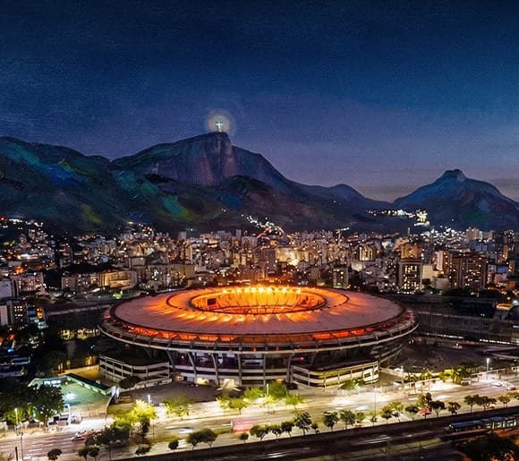Corra dentro do Maracanã à noite!